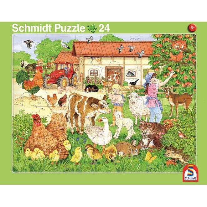 Thumbnail - Schmidt Spiele Schmidt 2 Rahmenpuzzle 16/24T Zoo/Bauernhof (24 Teile)