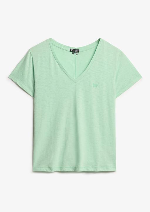 Produktbild Superdry Strukturiertes T-Shirt mit V-Ausschnitt und Stickerei (XL)