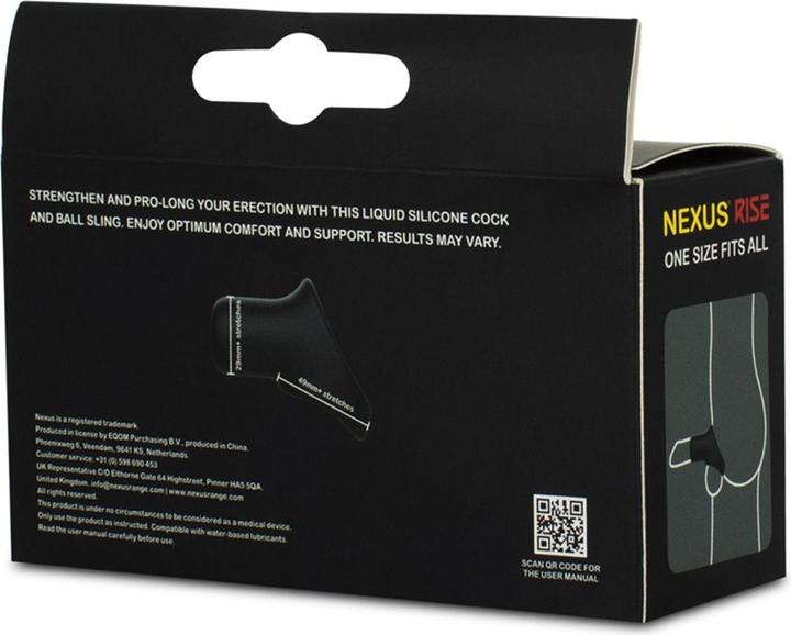 Image du produit Nexus RISE Support en Silicone pour Pénis et Testicules - Noir