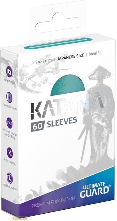 Actual product image Ultimate Guard Card Sleeve Katana Sleeves Japanese Size Turquoise 60