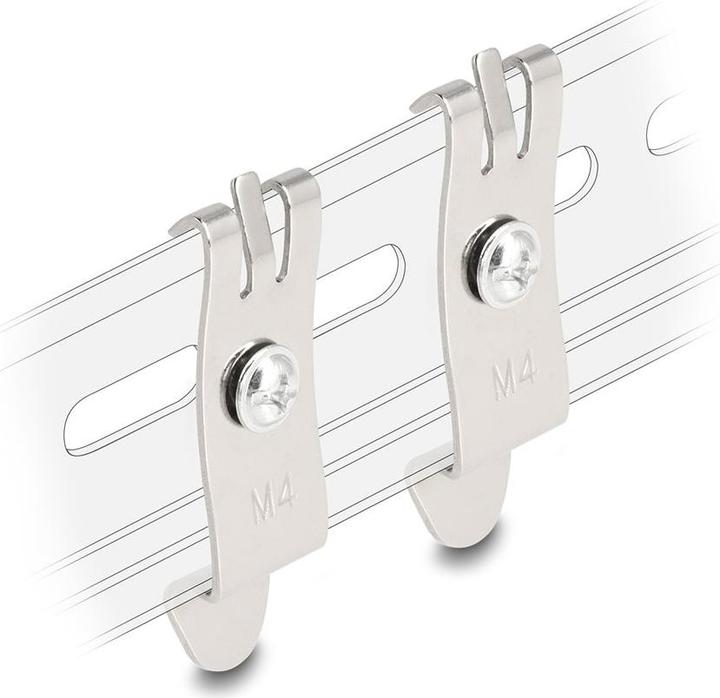 Produktbild Delock Desktop Patch Panel Halterung für Hutschiene mit M4 B