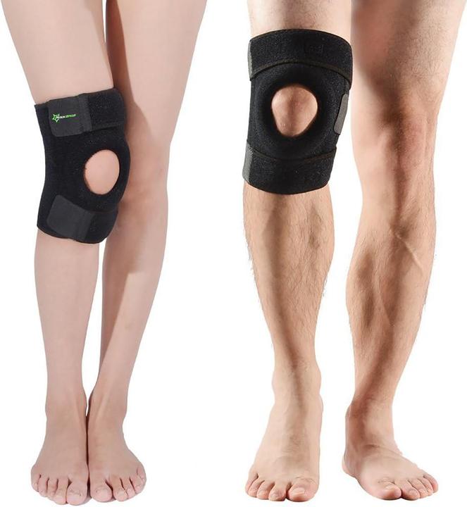 Produktbild Rockbros LF1106M Sportprotektor für Patella und Kniegelenk, Grösse M - schwarz (2 Stk.) (M, Knieschoner)