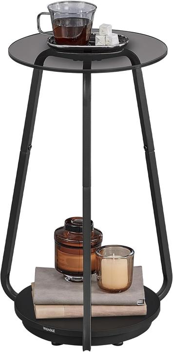 Songmics Beistelltisch rund modern schiefergrau