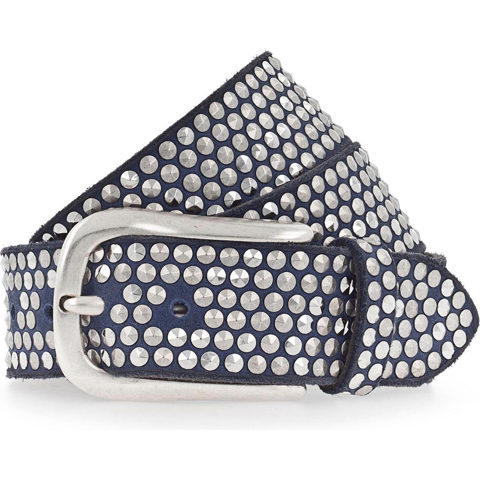 B.Belt, Damen, Gürtel, Nietengürtel I Leder, Blau, (100)
