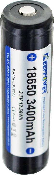 Actual product image Keeppower Battery 18650 protected with PCB (1 pcs., 18650, 3400 mAh)