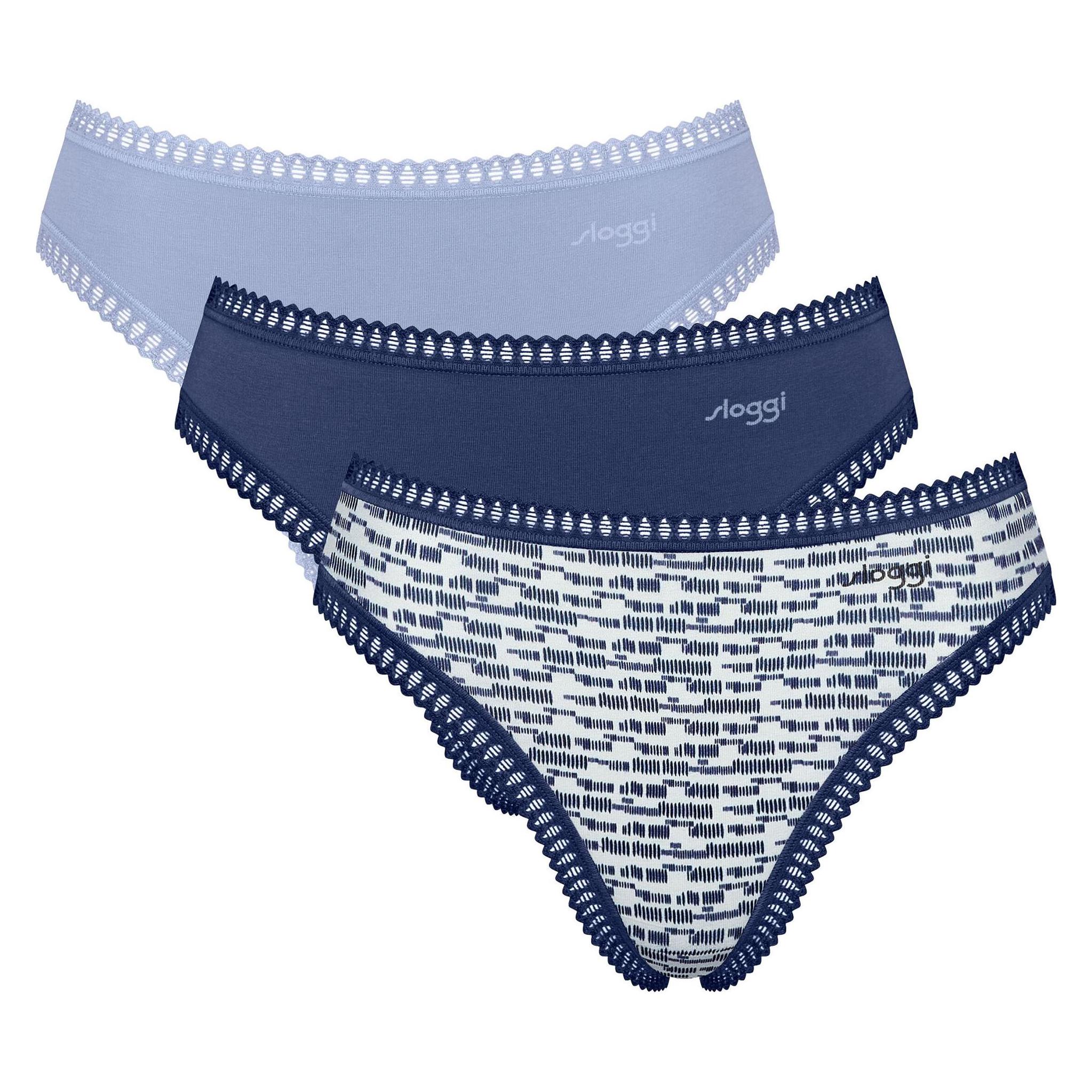 Sloggi, Damen, Unterhosen, Slip Casual Bequem Sitzend Go Crush High Leg C3P, Mehrfarbig, (Xs, 3er Pack)
