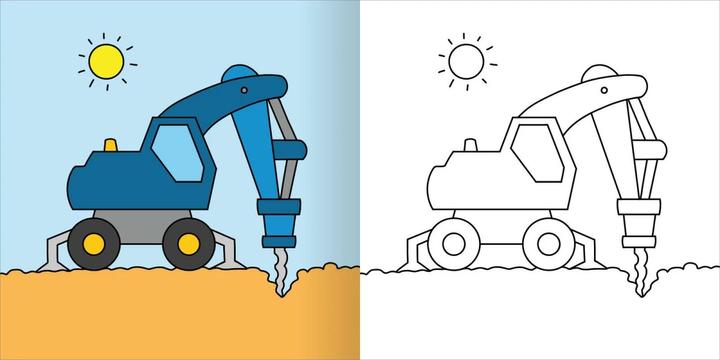 Image du produit Mein erstes dickes Malbuch – Bagger und Traktoren
