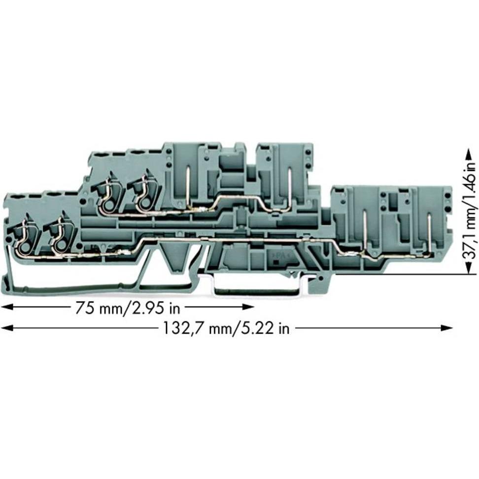 Wago 2Leiter/2PinDoppelstockkl. (870-131)
