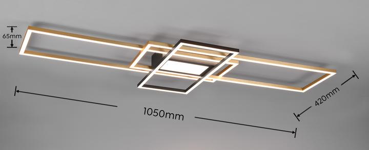 Produktbild Trio Irvine Deckenleuchte, 7100 lm, 3000-6500 K, LED 60 W, mattes Messing/mattes Schwarz (7100 lm)