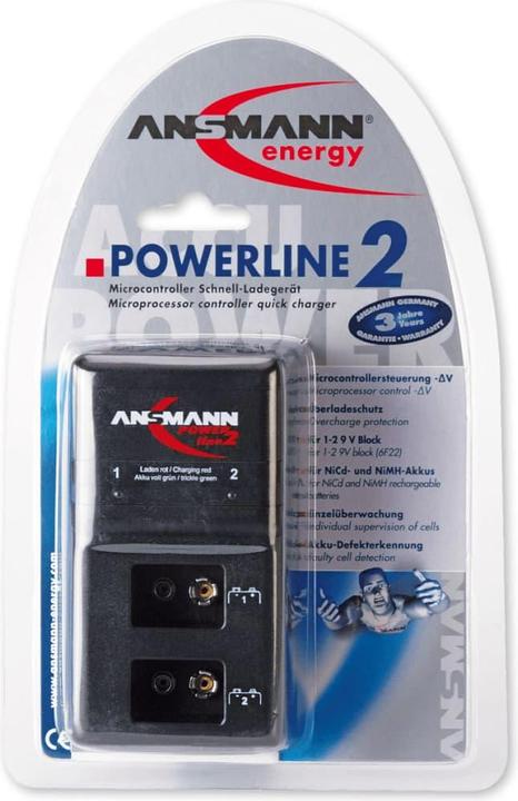 Produktbild Ansmann Stromleitung 2 (1 Stk., 9V Block, Ladegerät ohne Akku)