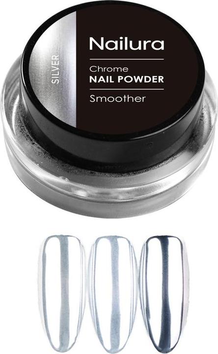 Produktbild Nailura - Chrom Powder - Silver (Kunstnägel, Silver)