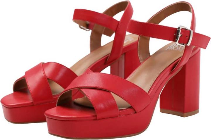 Actual product image Where's That From Womens/Ladies Marcia PU Strappy Platform Block High Heels (36)
