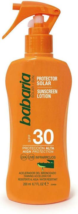 Actual product image Babaria Aloe Vera Body Lotion SPF30 200ml - Black - Only UK (Sun lotion, SPF 30, 200 ml, 200 g)