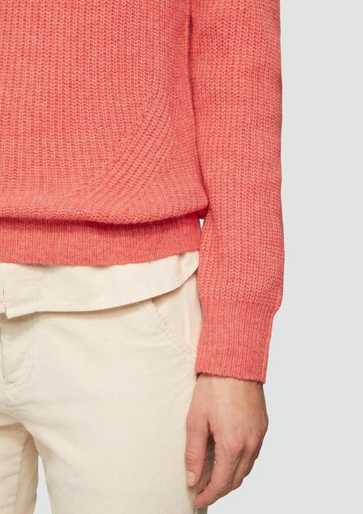 Actual product image S.Oliver Strickpullover Strickpullover mit Rippdetail und Crew Neck (44)