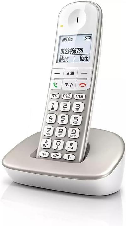 Image du produit Prendeluz Cordless phone with large display and buttons handsfree white