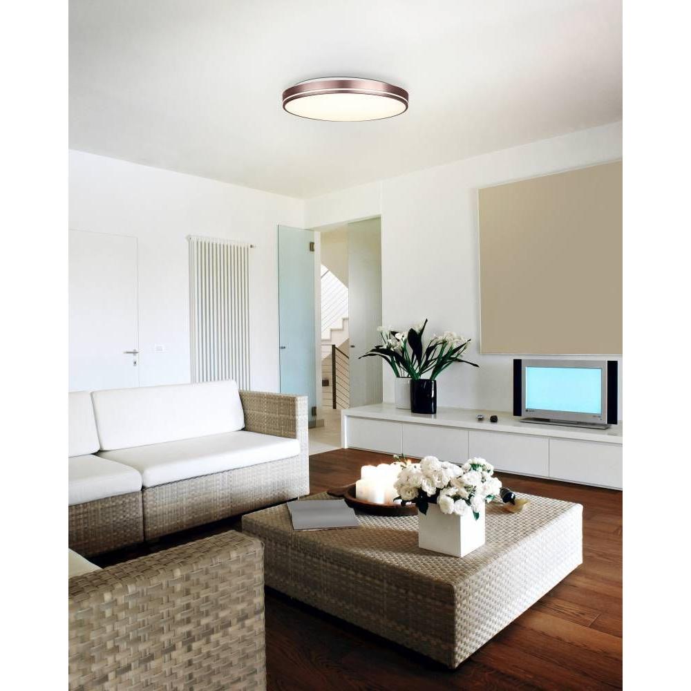 Thumbnail - EGLO, Wandleuchte + Deckenleuchte, 75707 OROTAVA LED Wand-/Deckenleuchte 2x11W Ø395mm Mokkafarben Weiss Steuerbare Licht...
