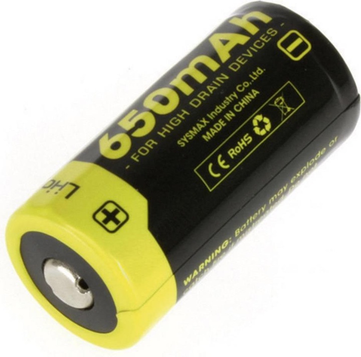 Actual product image Nitecore Li-Ion battery type 16340 - NL166