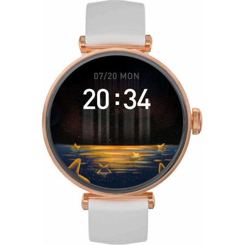 Gravity Smartwatch Smartwatch Różowe Złoto Biały 2 Paski GT26-2, Smartwatch