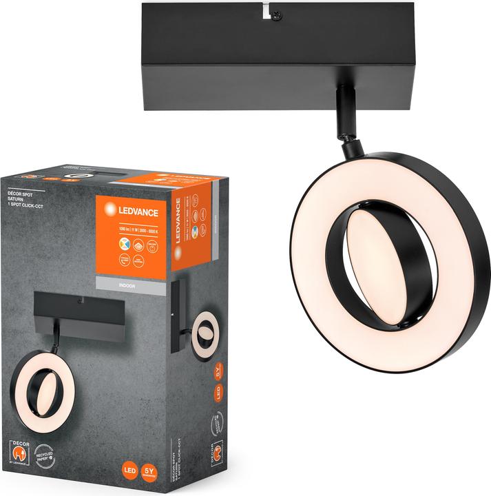Produktbild Ledvance DECOR SPOT SATURN BLACK 1 Spot (215 lm)