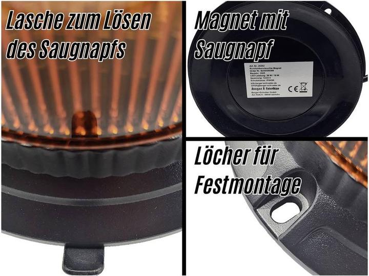 Produktbild Berger & Schröter LED Rundumkennleuchte Magnet 12/24V, ECE-R65 TA2