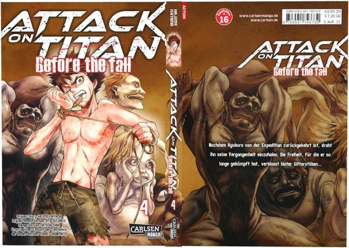 Produktbild Attack on Titan - Before the Fall, Band 4 (Deutsch, Hajime Isayama, 2016)