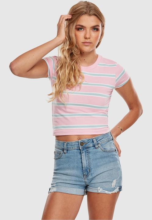 Actual product image Urban Classics Ladies Stripe Cropped Tee (S)