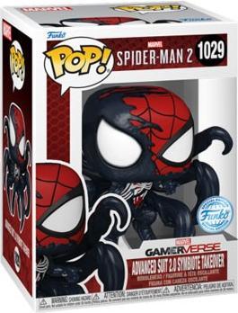 Actual product image Funko Pop Marvel's Spider-Man 2 Advanced Suit 2.0 Symbiote Takeover Limited Edition