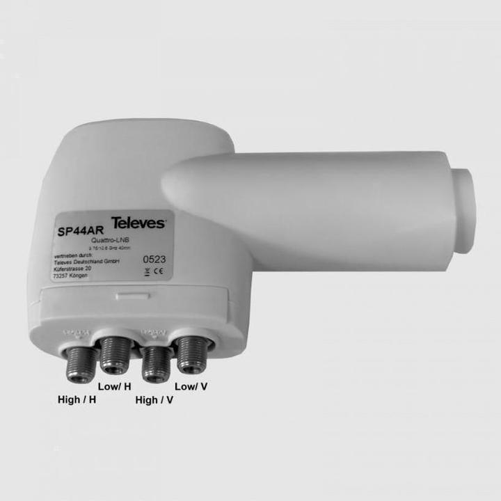 Actual product image Televes Feeding system quatro 40mm f.Multifeed 3Gr SP44AR (Quattro LNB, 40mm)
