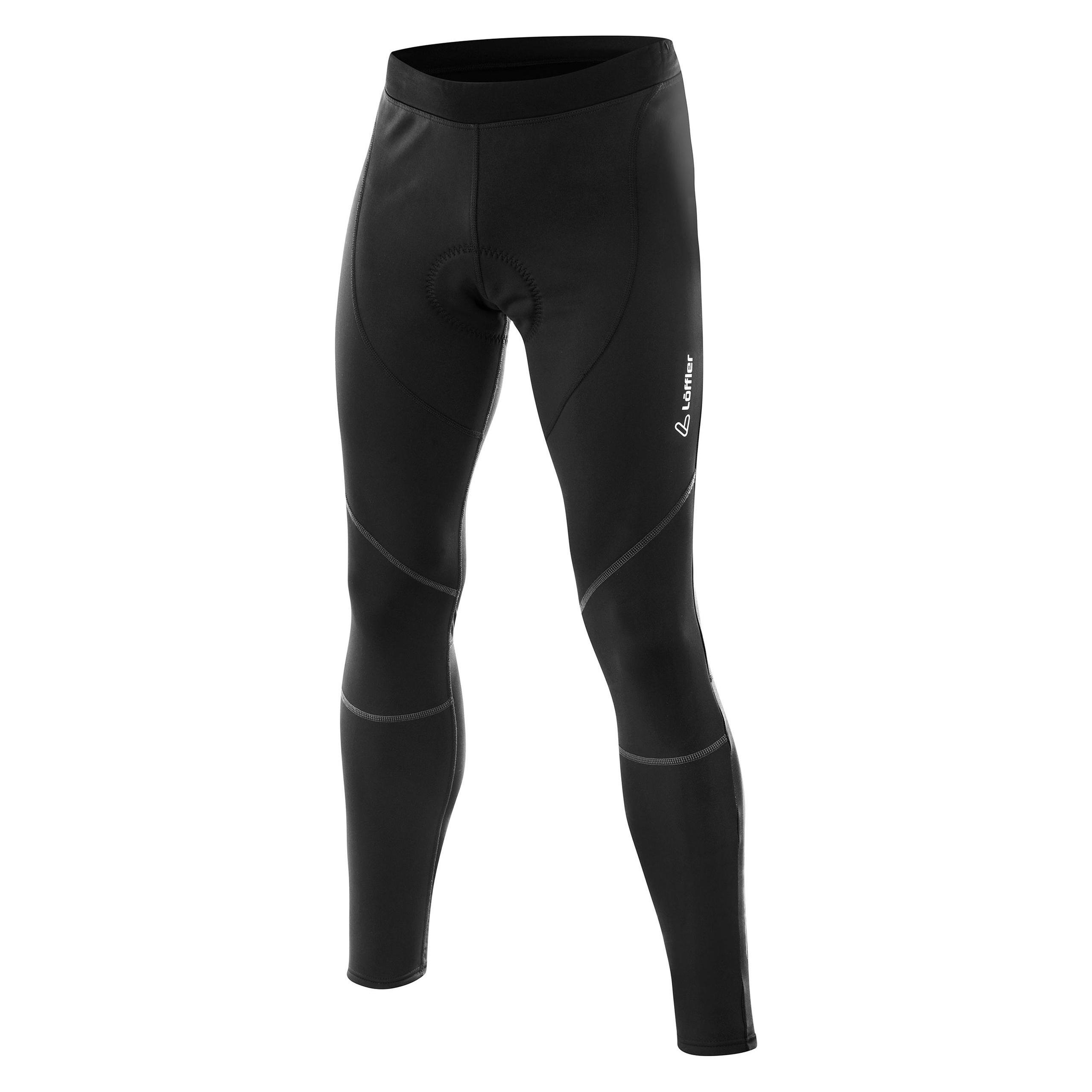 Löffler, Herren, Velohosen, Bike Tights Windstopper Elastic (50), Schwarz
