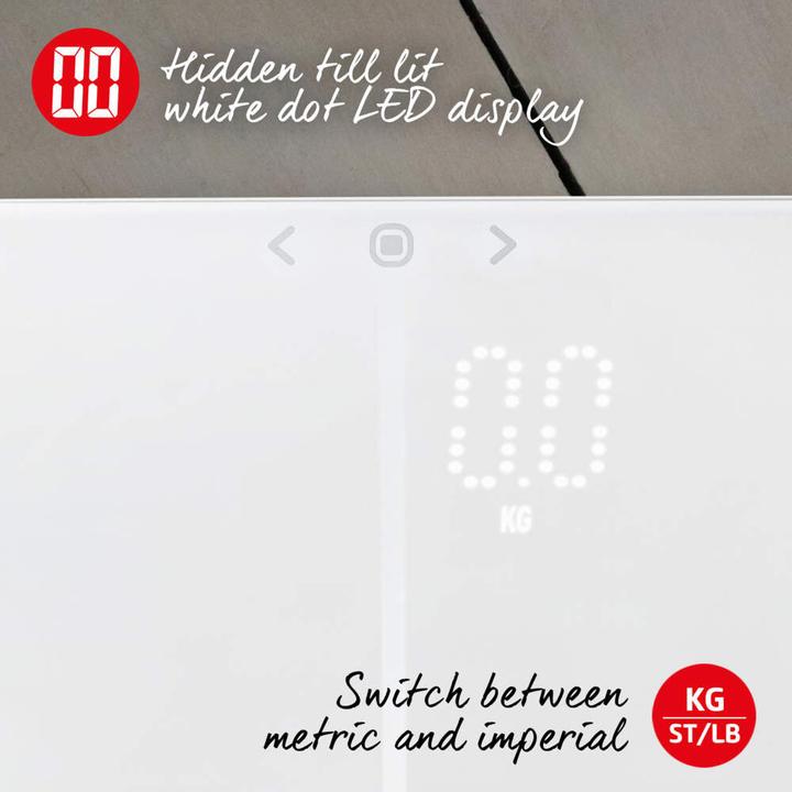 Actual product image Salter 9164 WH3RJLEU16 Ghost Compact Analyser Scale, White (180 kg)