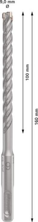 Immagine prodotto Bosch Zubehör Punta a martello PRO SDS plus-5X, 9 x 100 x 160 mm (9 millimetri)