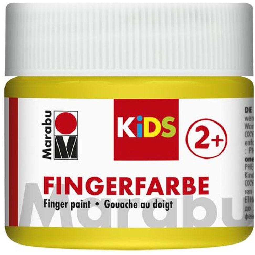 Marabu, Künstlerfarbe + Bastelfarbe, KiDS Fingerfarbe (Gelb, 100 ml)
