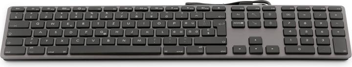 Produktbild LMP Large Font USB Keyboard 110 keys wired USB keyboard with 2x USB and aluminum upper cover - German - (DE, Kabelgebunden)