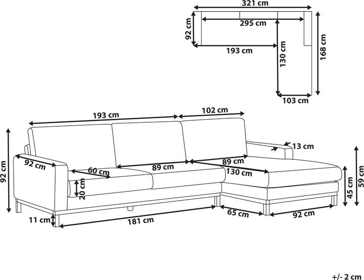 Actual product image Beliani Siggard (Corner sofa)