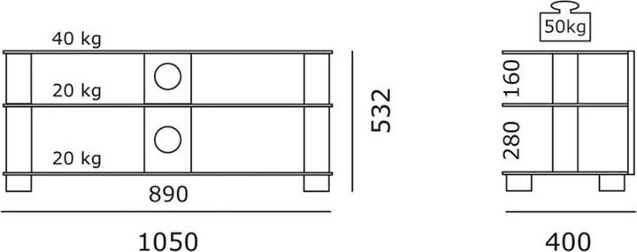 Actual product image just-racks by Spectral Tv1053
