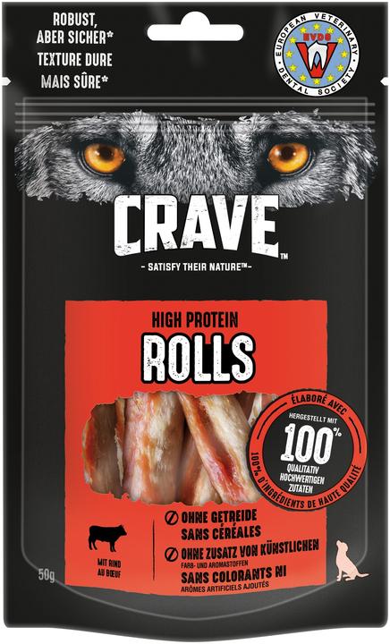 Produktbild Crave High Prot.Rolls Rind (50 g)