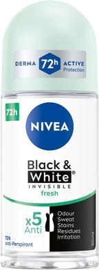 Actual product image NIVEA ack&White Invisible Fresh Antiperspirant W (Roll-on, 50 ml)