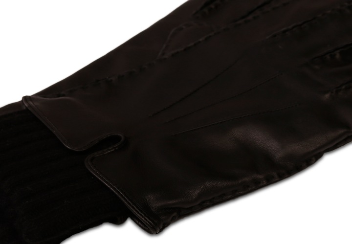 Image du produit Cash-Mere Lederhandschuhe mit Pulswärmer und Touchscreen tauglich (M)