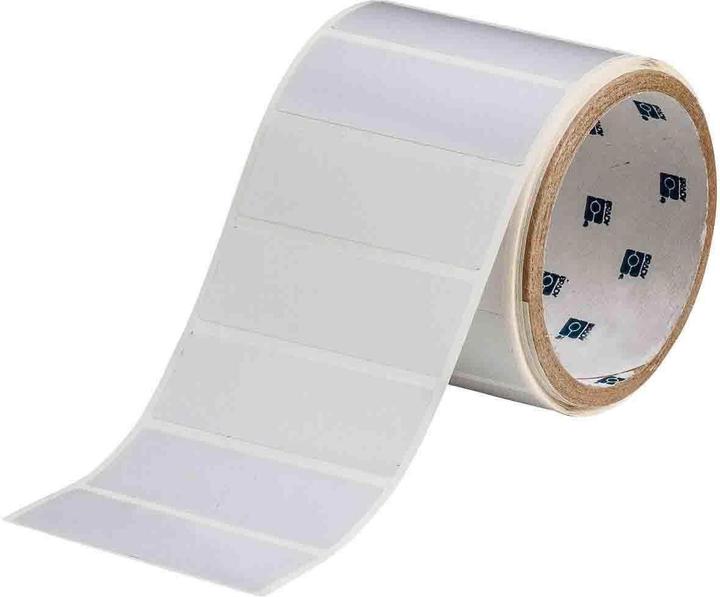 Actual product image Brady THT-18-413-3, polyester, silver, 76.20 x 25.40 mm, permanent (3000 E.) (7.62 cm)