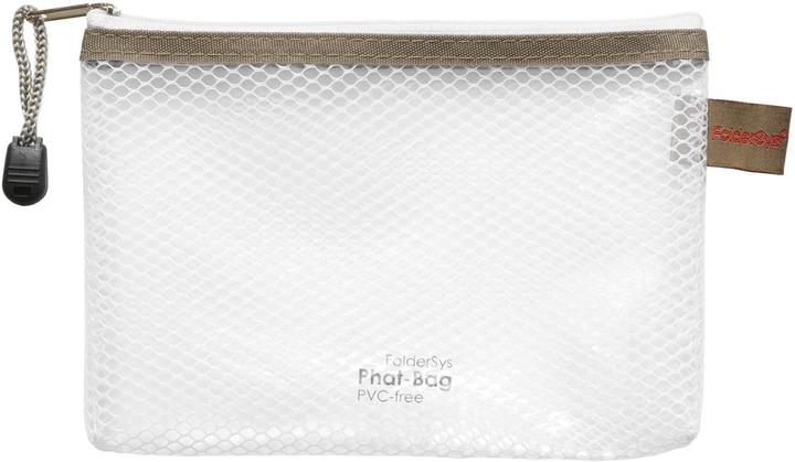 Produktbild Foldersys Reissverschlussbeutel A6 transparent/taupe 0,15 mm (A6, 1x)