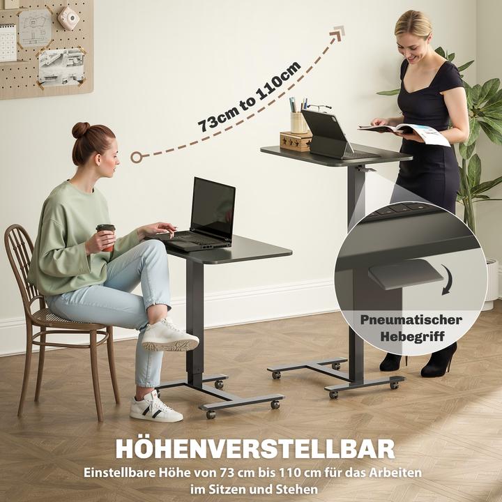 Image du produit Homcom Schreibtisch Spanplatte, Stahl Schwarz