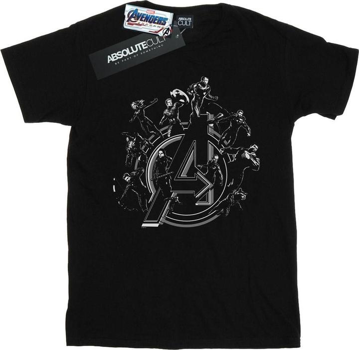 Immagine prodotto Maglietta Boyfriend in cotone da donna/ragazzo Avengers Endgame Hero Circle (L)