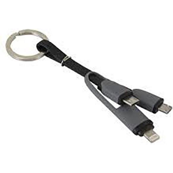 Atlantis Land P019-RC-MLMM cavo USB Micro-USB B Micro-USB B/Lightning Nero, Grigio, Batterie + pile