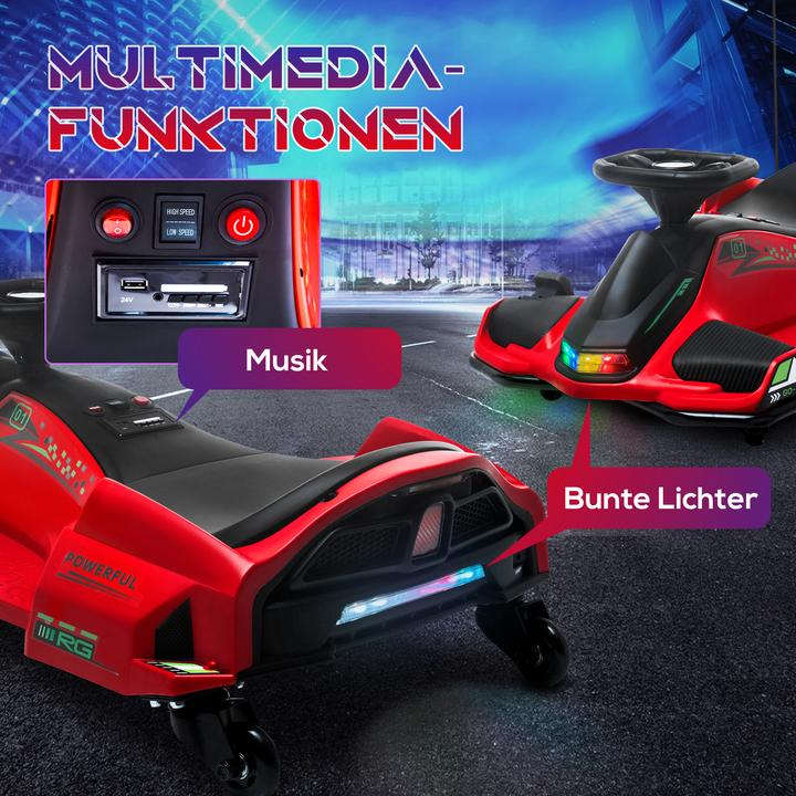 Actual product image Homcom Kinder Elektro Gokart Kunststoff, Metall Rot