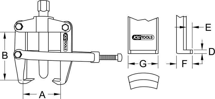 Actual product image KS Tools Ball Joint Puller