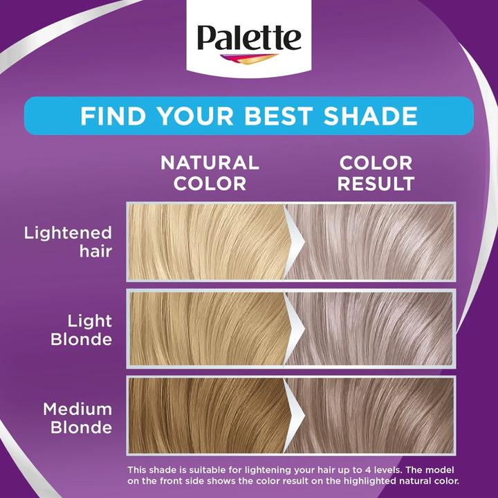 Actual product image Schwarzkopf PALETTE Intensive Color Creme Lightener cream hair dye 10-19 Cool Silver Blonde (Silver blonde)