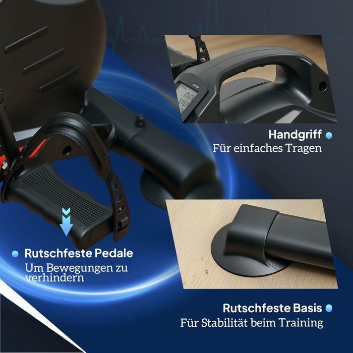 Actual product image Swisshandel24 Pedaltrainer leiser Mini Heimtrainer mit 8 Stufen Magnetwiderstand LCD-Display