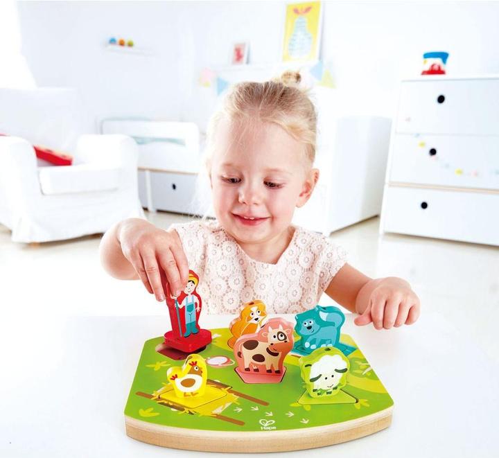 Produktbild Hape Bauernhof-Geräusche-Puzzle (6 Teile)