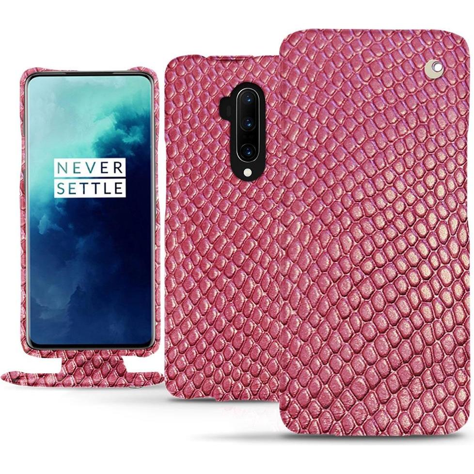 Noreve Lederschutzhülle vertikal (OnePlus 7T Pro), Smartphone Hülle, Rosa