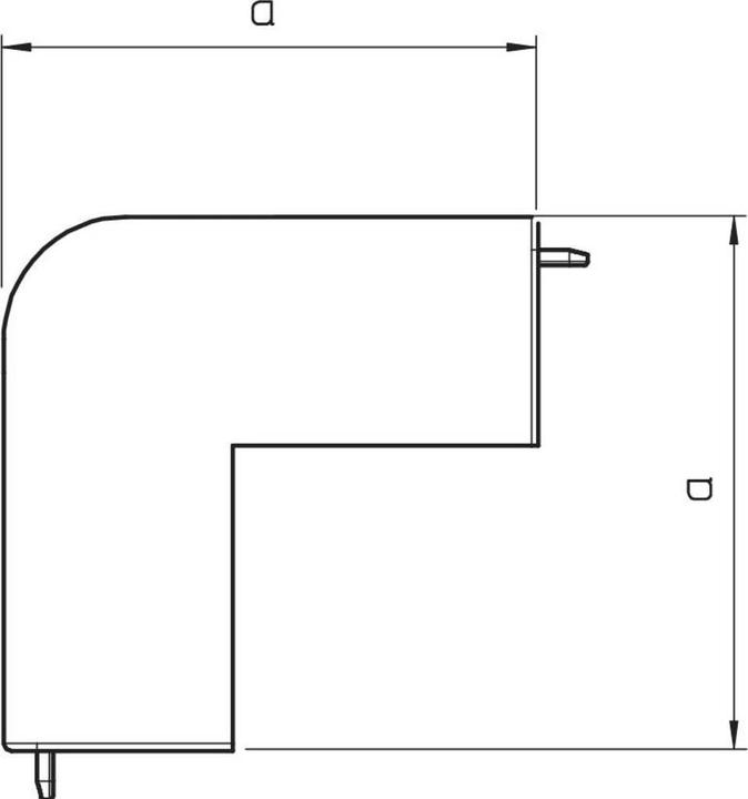 Actual product image OBO Bettermann OBO AUssENECK 60X60MM RWS / OBO WDK HA60060RW 6192319 (6 cm)